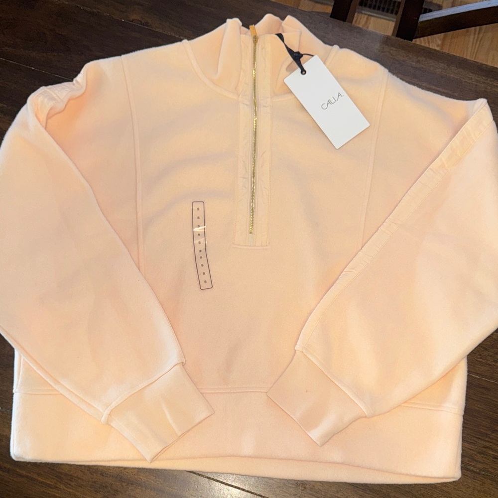 CALIA by Carrie Underwood Peach Half-Zip Sweatshirt